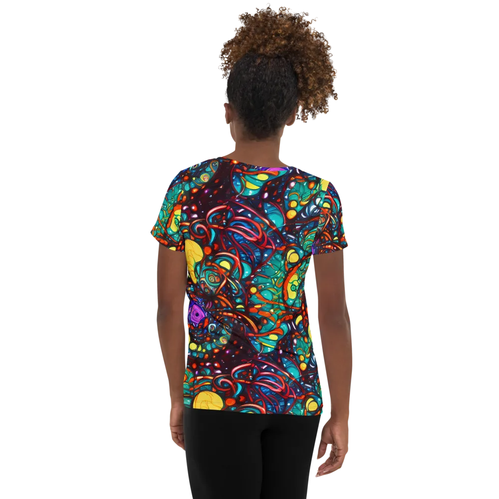 Ember Lagoon on Women's Athletic T-Shirt — Back