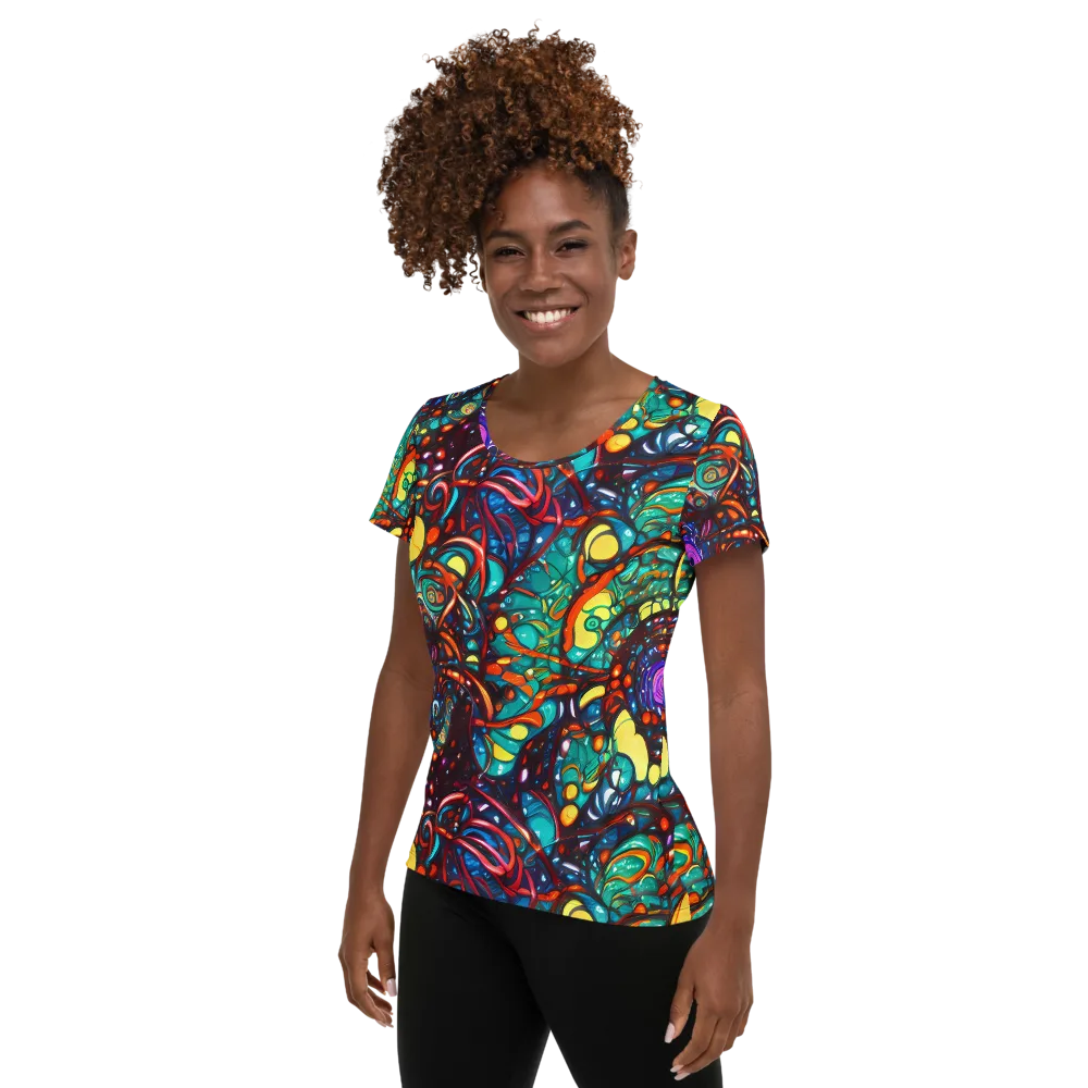 Ember Lagoon on Women's Athletic T-Shirt — Left