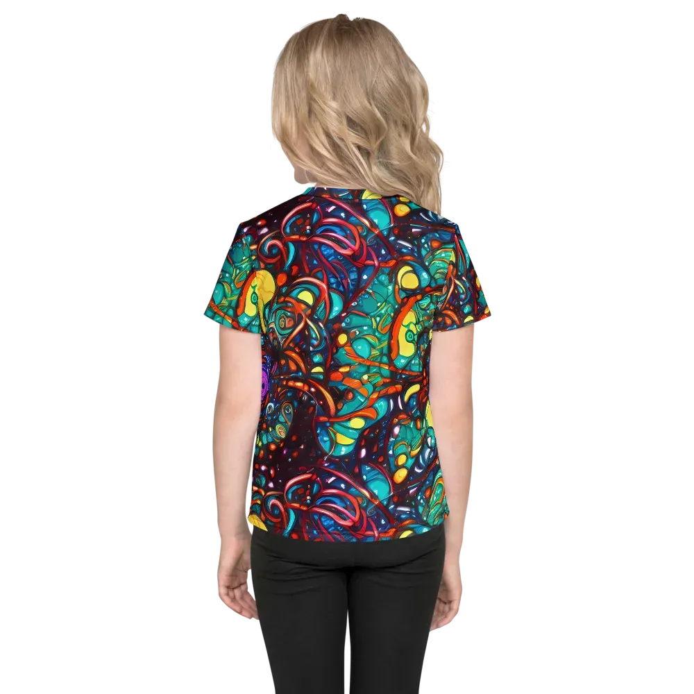 Ember Lagoon on Kids Crew Neck T-Shirt — Back