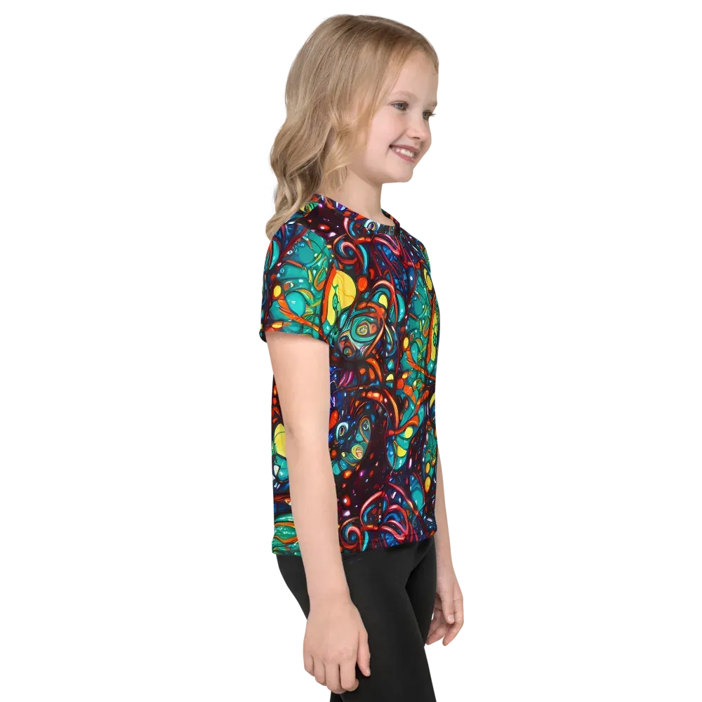 Ember Lagoon on Kids Crew Neck T-Shirt — Right