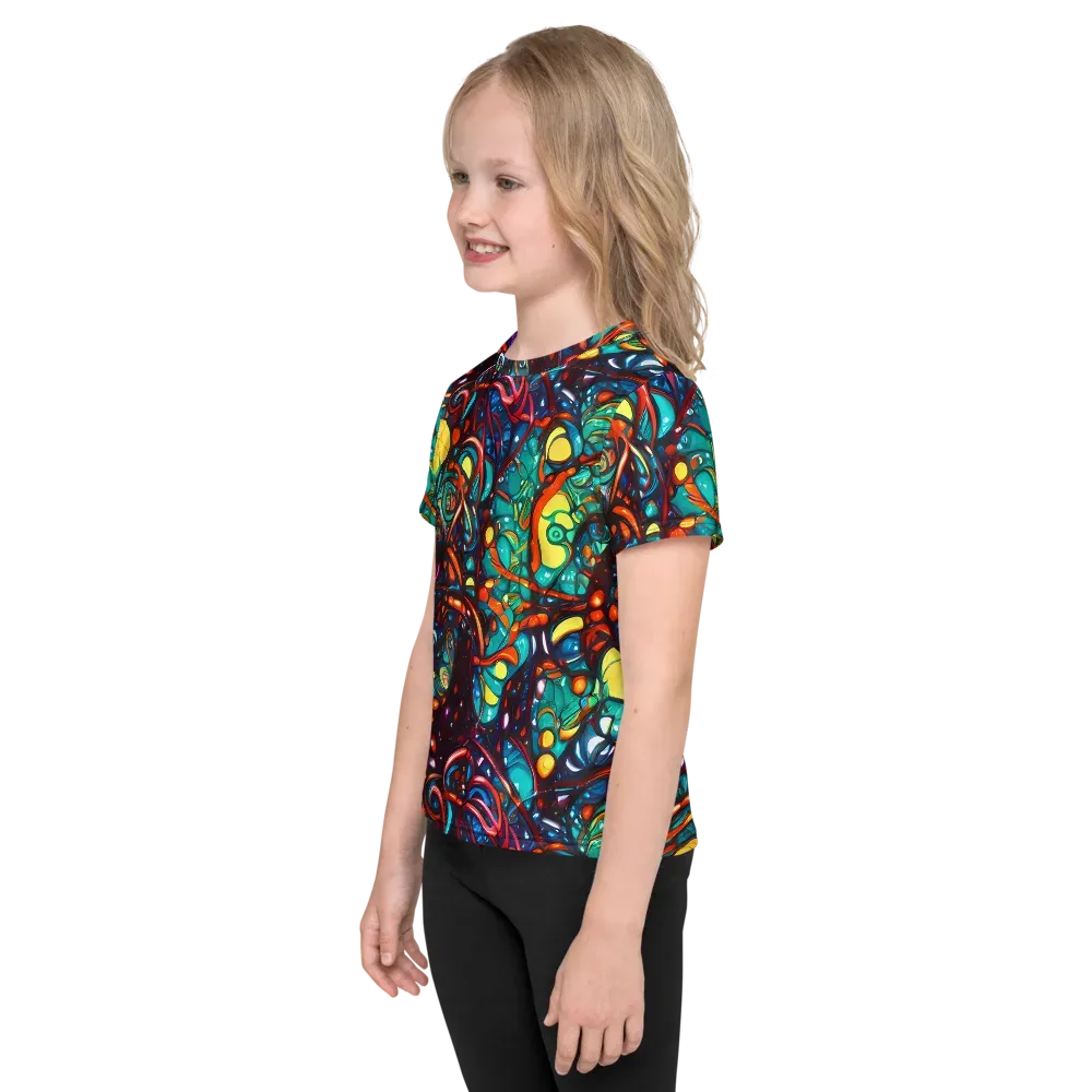 Ember Lagoon on Kids Crew Neck T-Shirt — Left