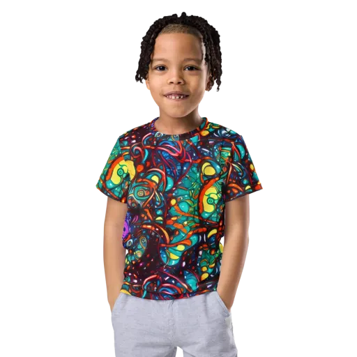Ember Lagoon on a Kids Crew Neck T-Shirt