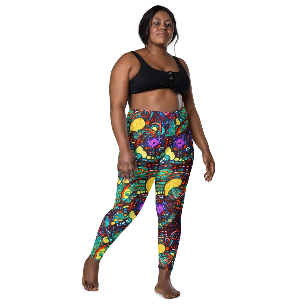 Ember Lagoon on Leggings with Pockets — Front