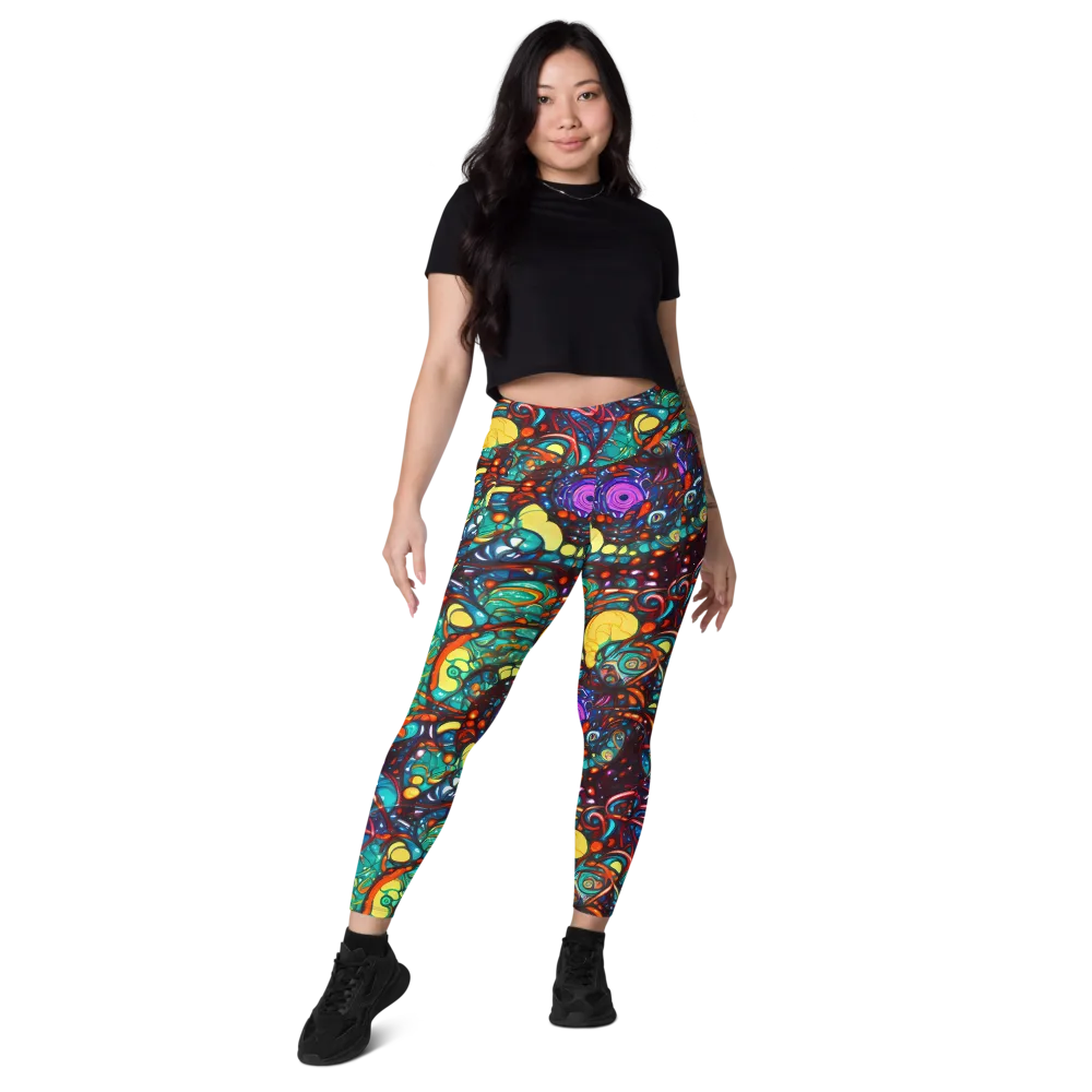 Ember Lagoon on Leggings with Pockets — Front