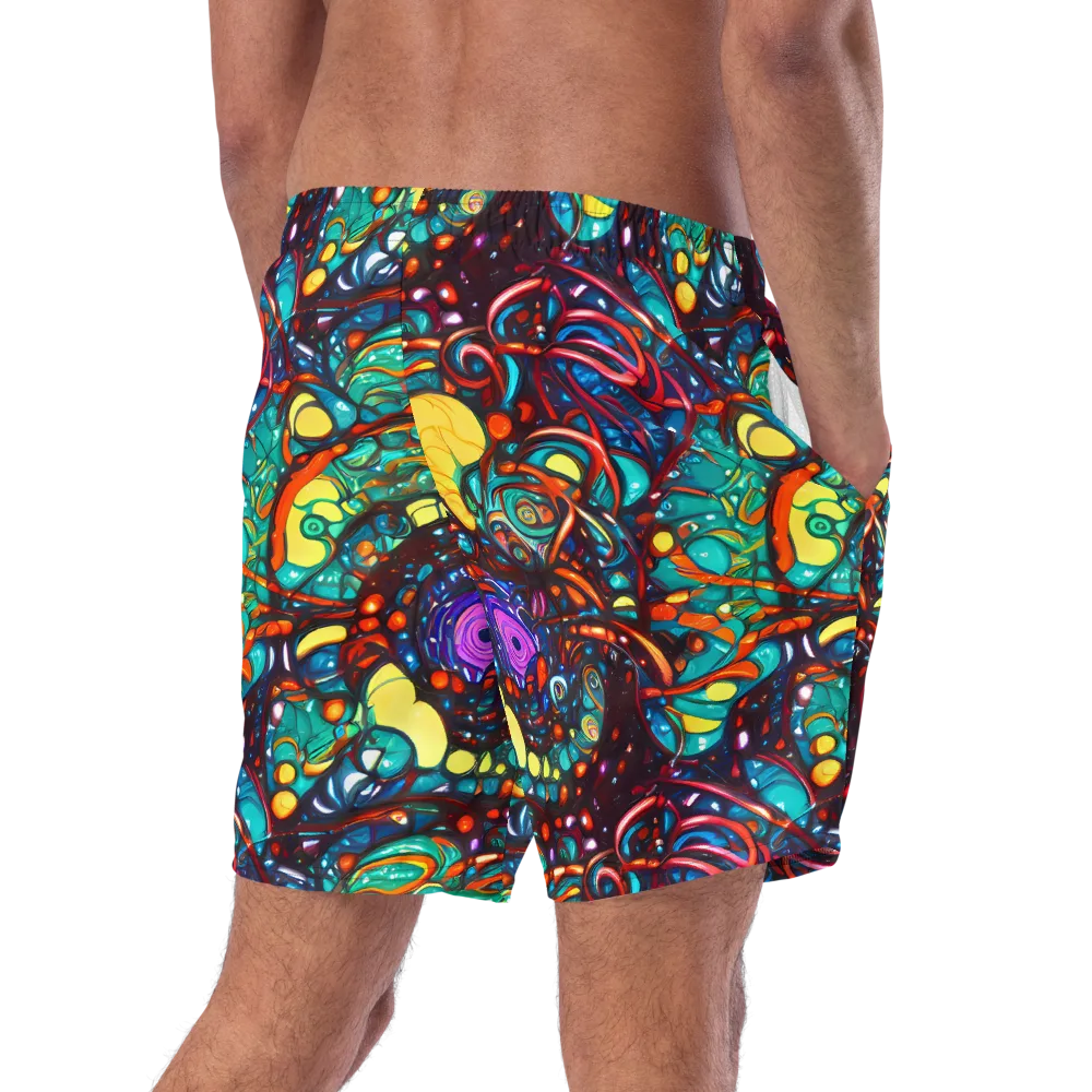 Ember Lagoon on Swim Trunks — Right Back