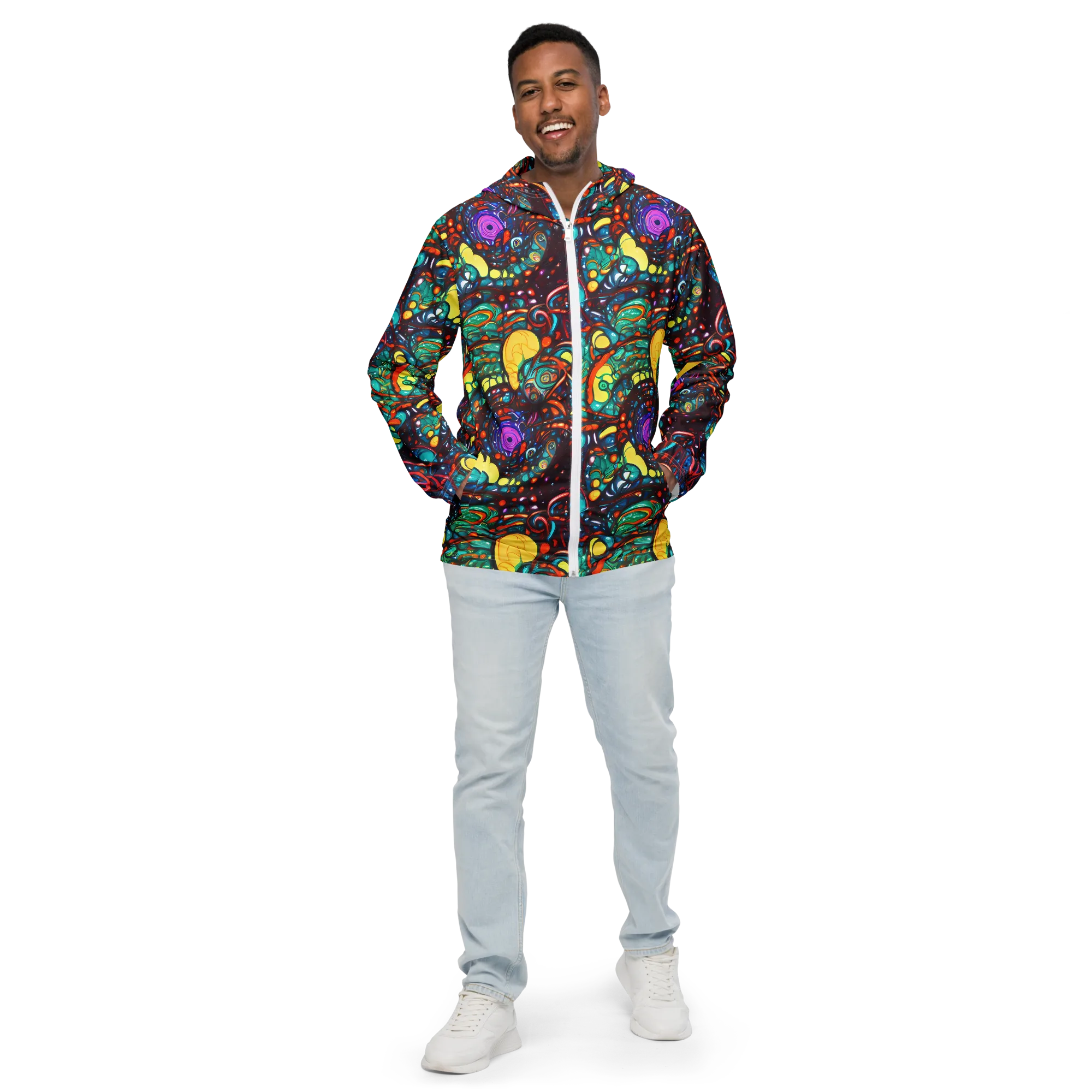 Ember Lagoon on Men's Windbreaker — Front