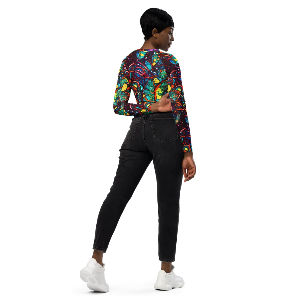 Ember Lagoon on Long Sleeve Crop Top — Right Back