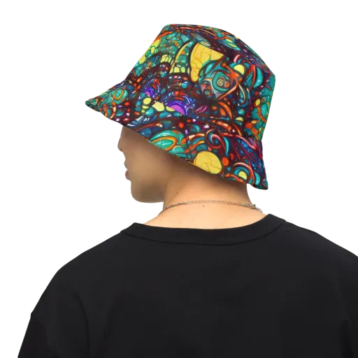 Ember Lagoon on a Reversible Bucket Hat