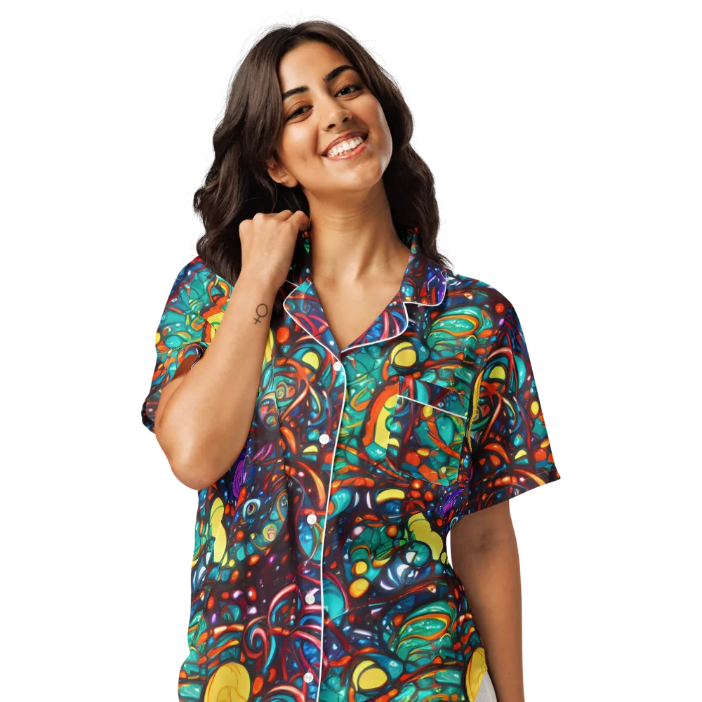 Ember Lagoon on Women's Short Sleeve Pajama Top — Front