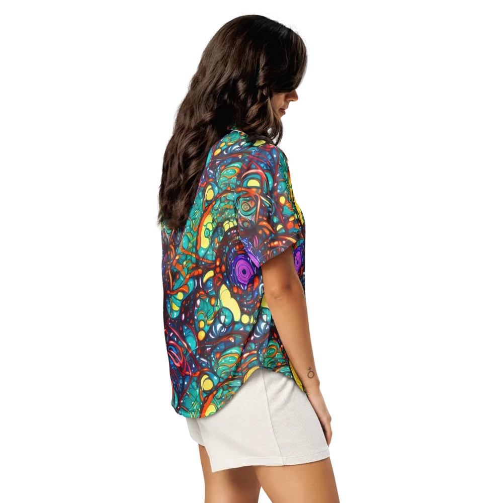 Ember Lagoon on Women's Short Sleeve Pajama Top — Right Back