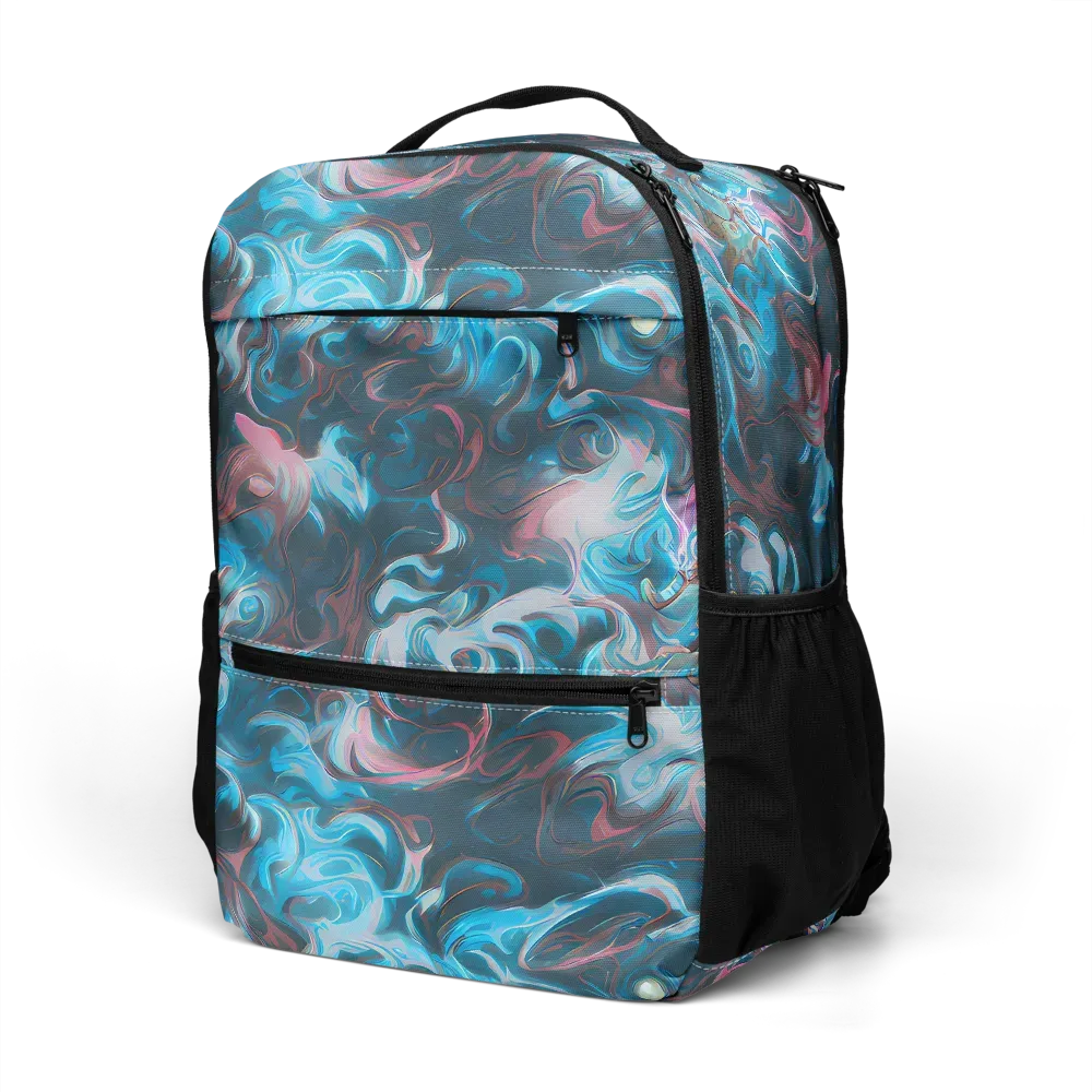 Blue Opal Storm on Utility Backpack — Left Front