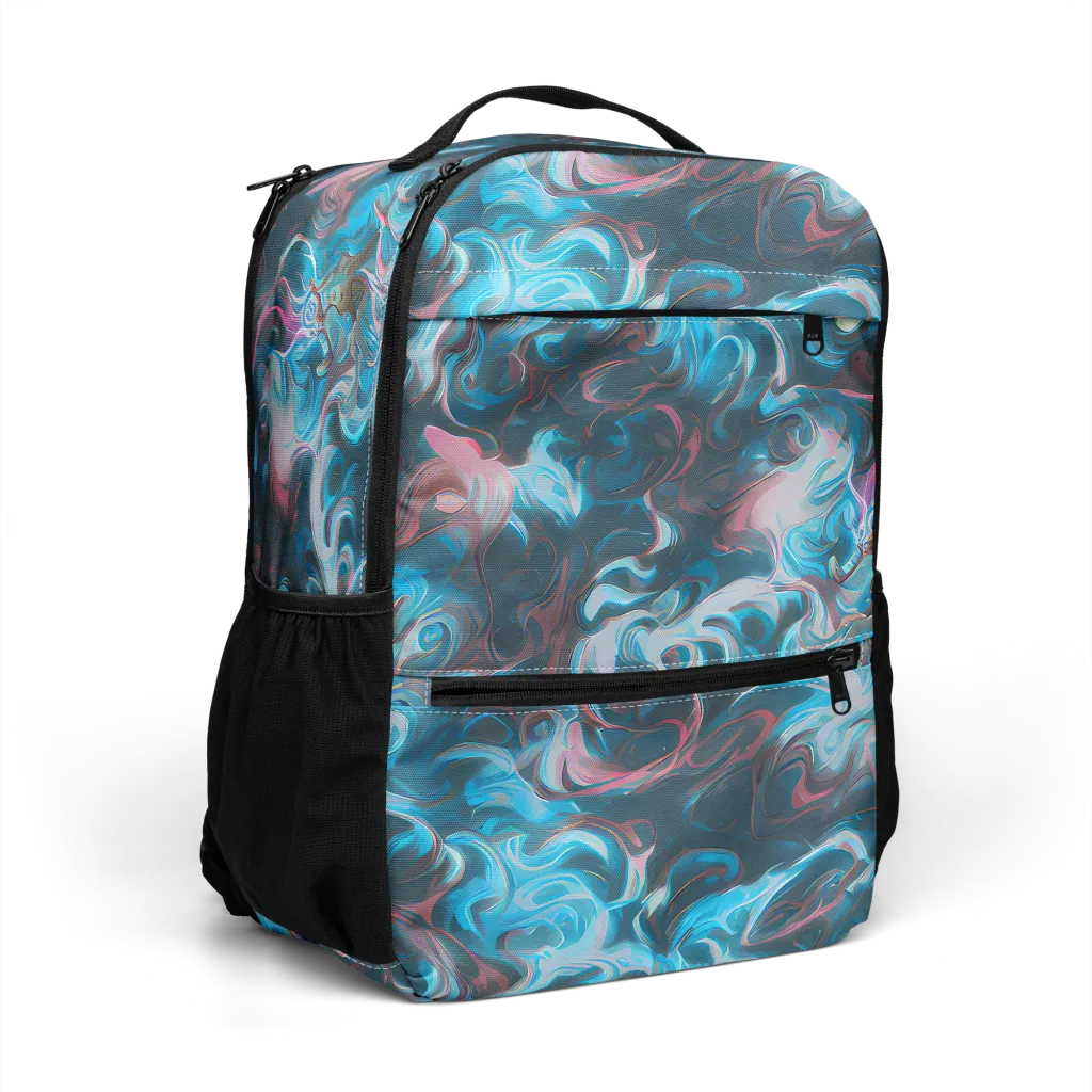 Blue Opal Storm on Utility Backpack — Right Front