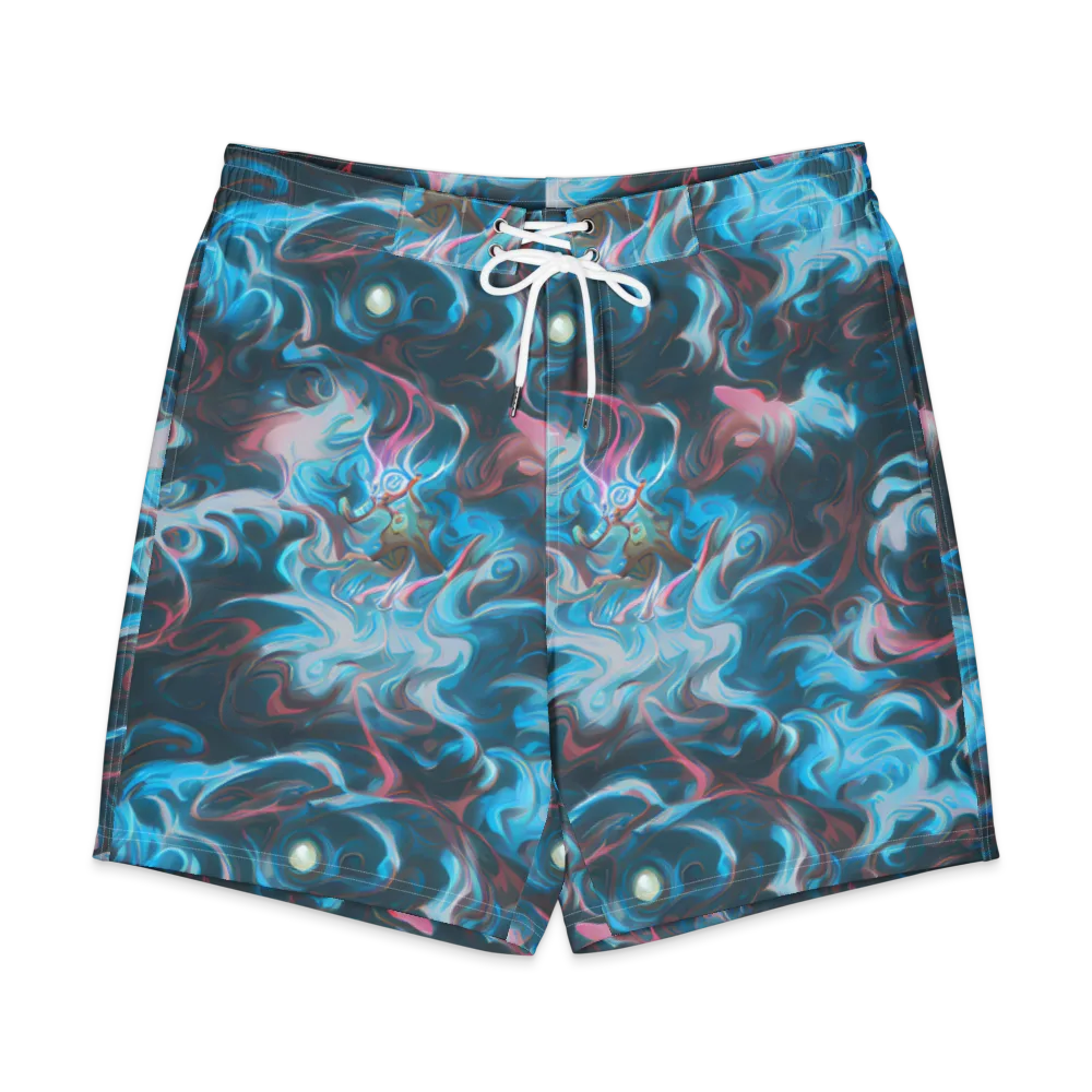 Blue Opal Storm on Men's Board Shorts — Front