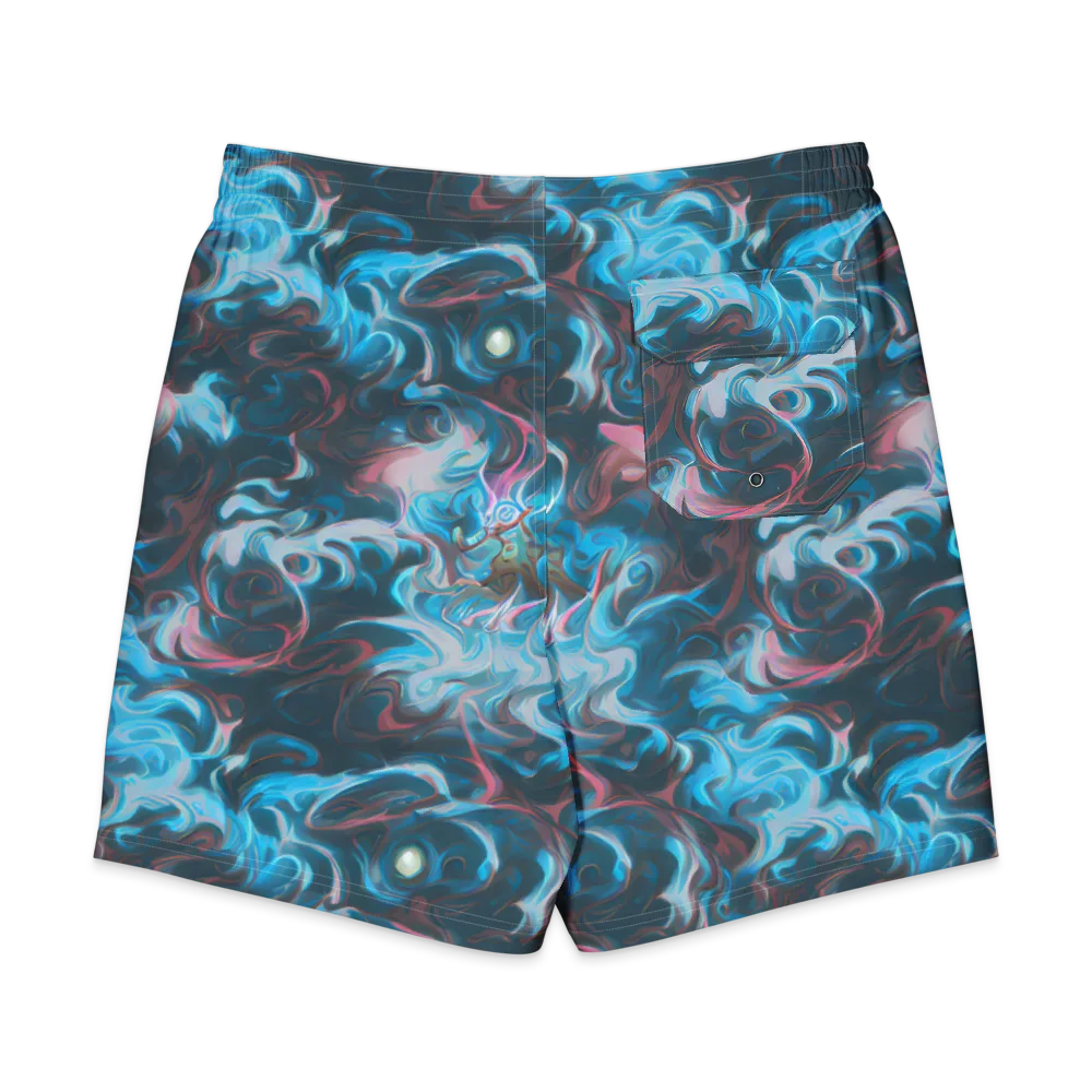 Blue Opal Storm on Men's Board Shorts — Back