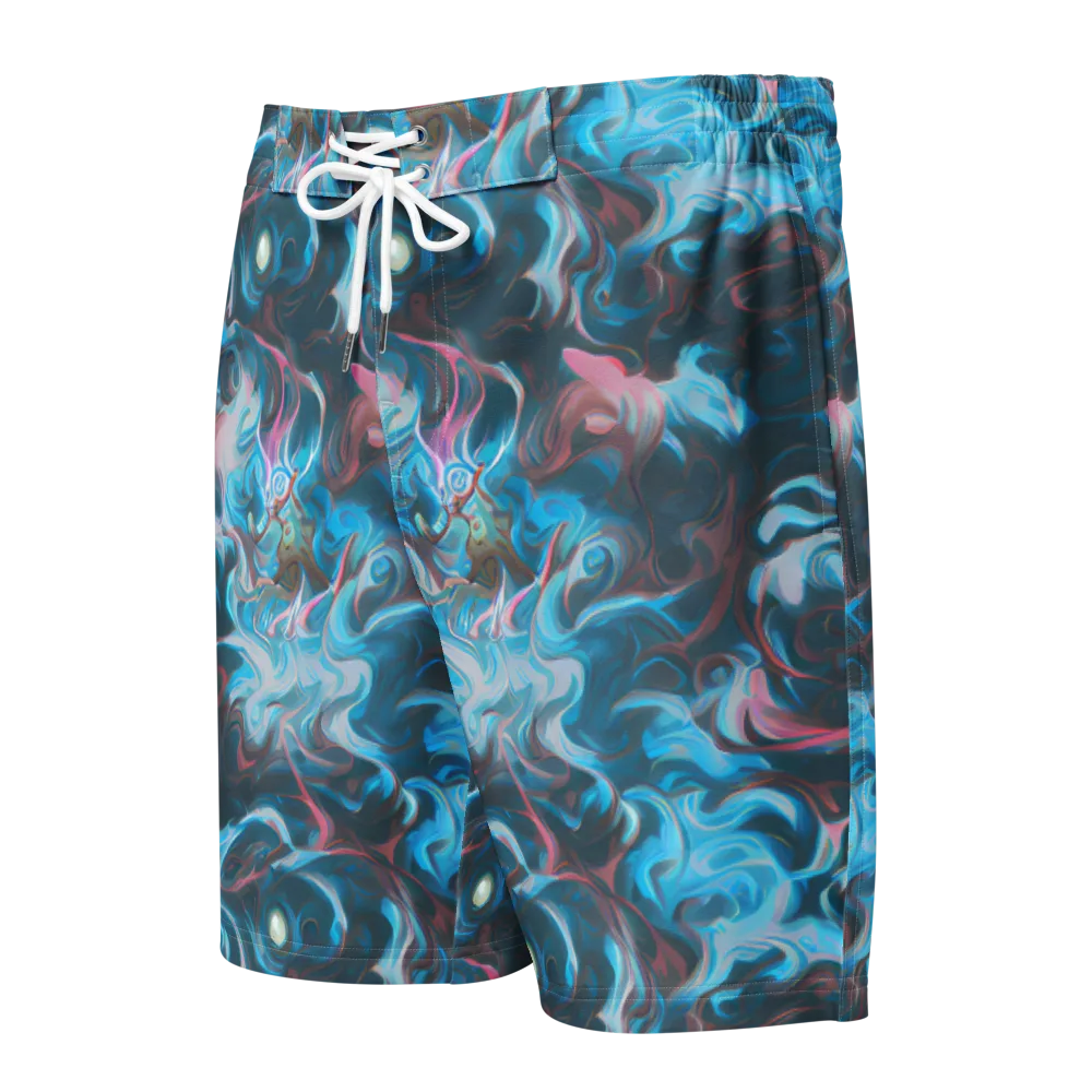 Blue Opal Storm on Men's Board Shorts — Front