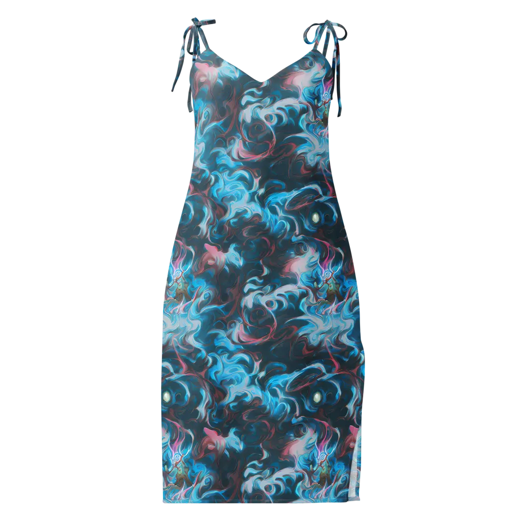 Blue Opal Storm on Slip Dress — Front