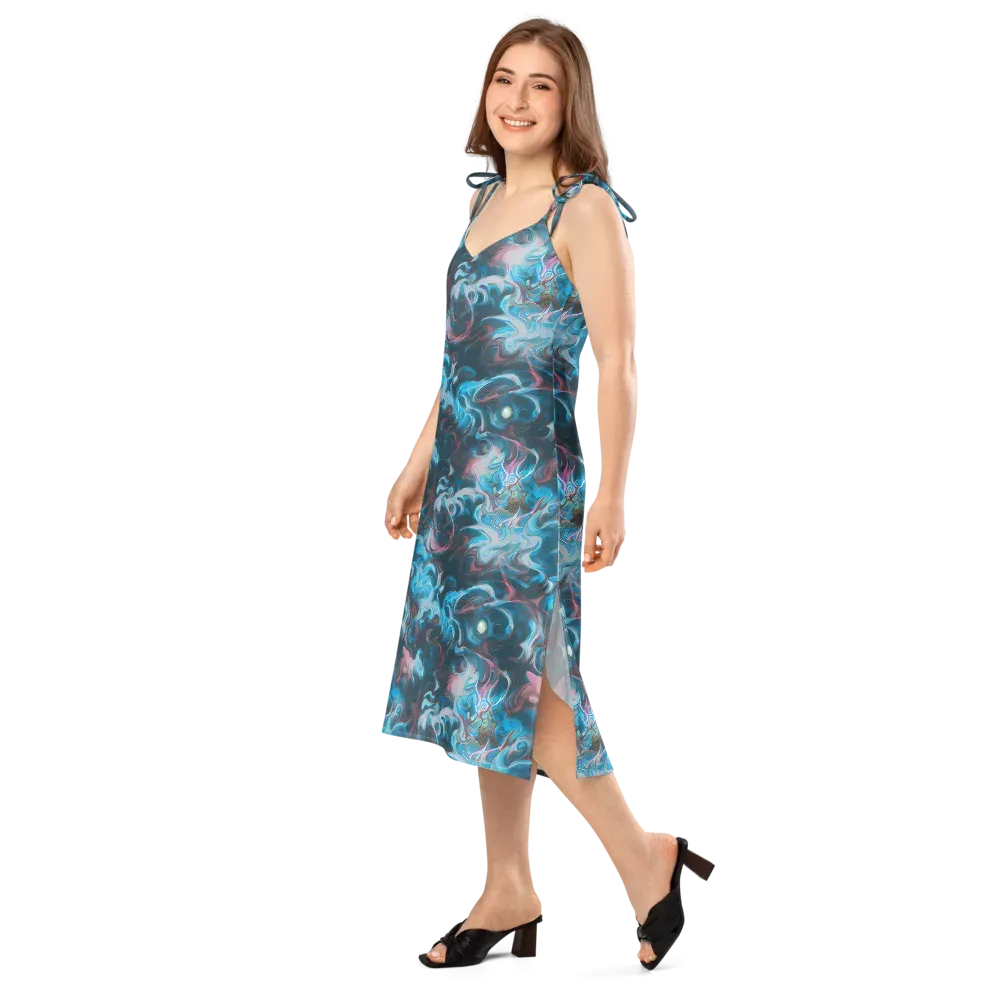 Blue Opal Storm on Slip Dress — Left Front
