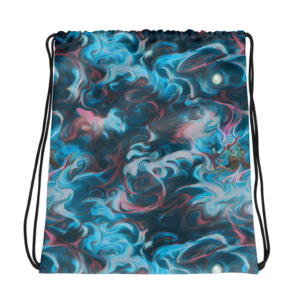Blue Opal Storm on Drawstring Bag — Photo
