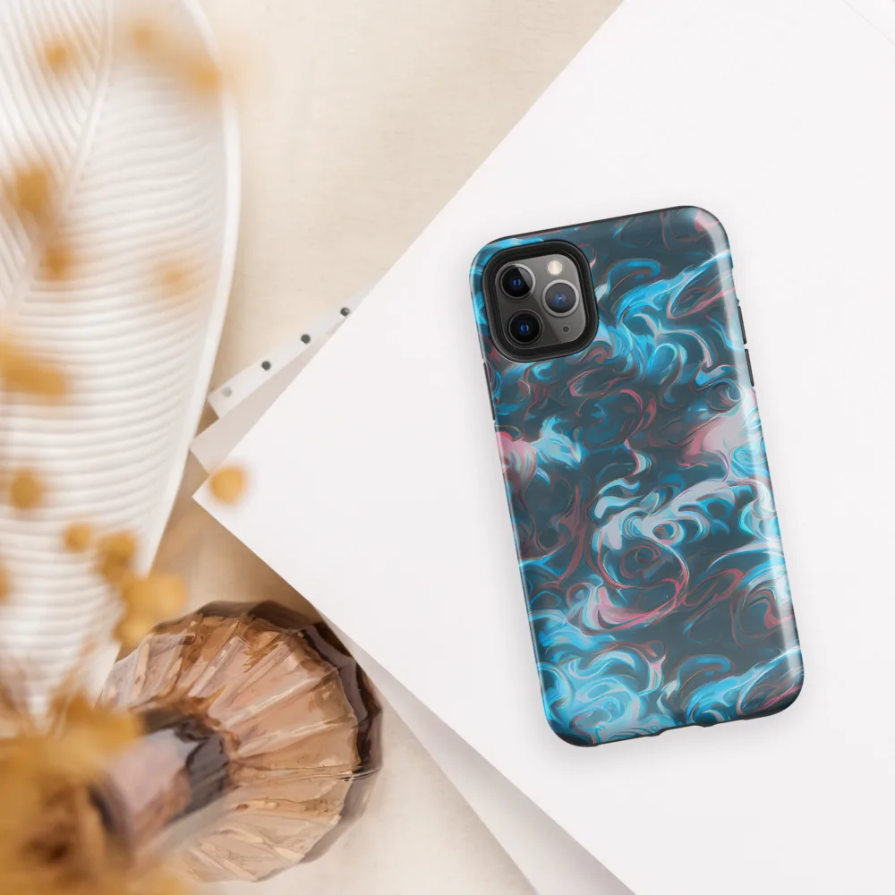 Blue Opal Storm on Tough Case for iPhone® — Front