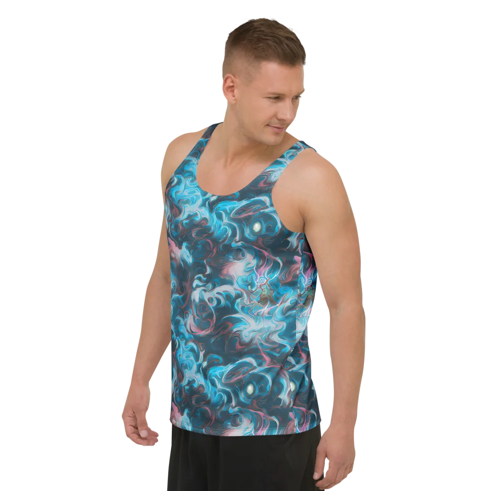 Blue Opal Storm on Men's Tank Top — Left Front