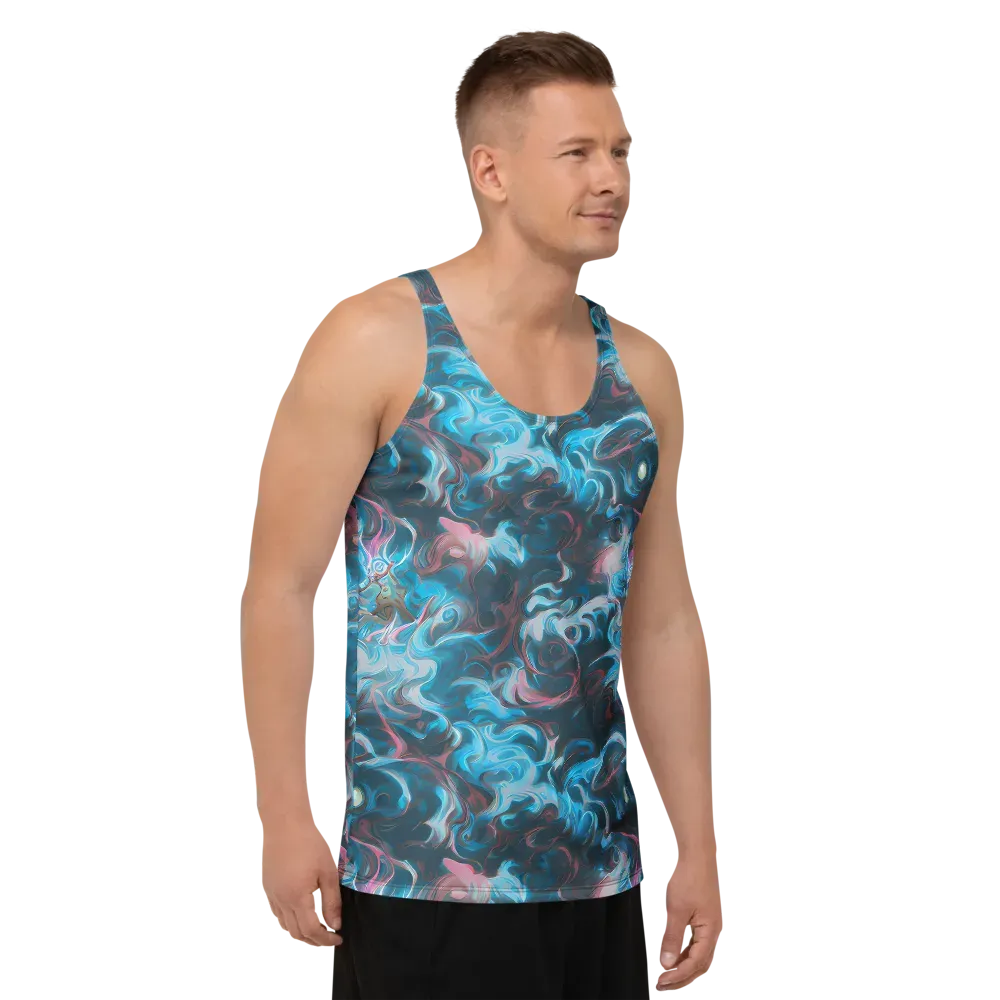 Blue Opal Storm on Men's Tank Top — Right Front
