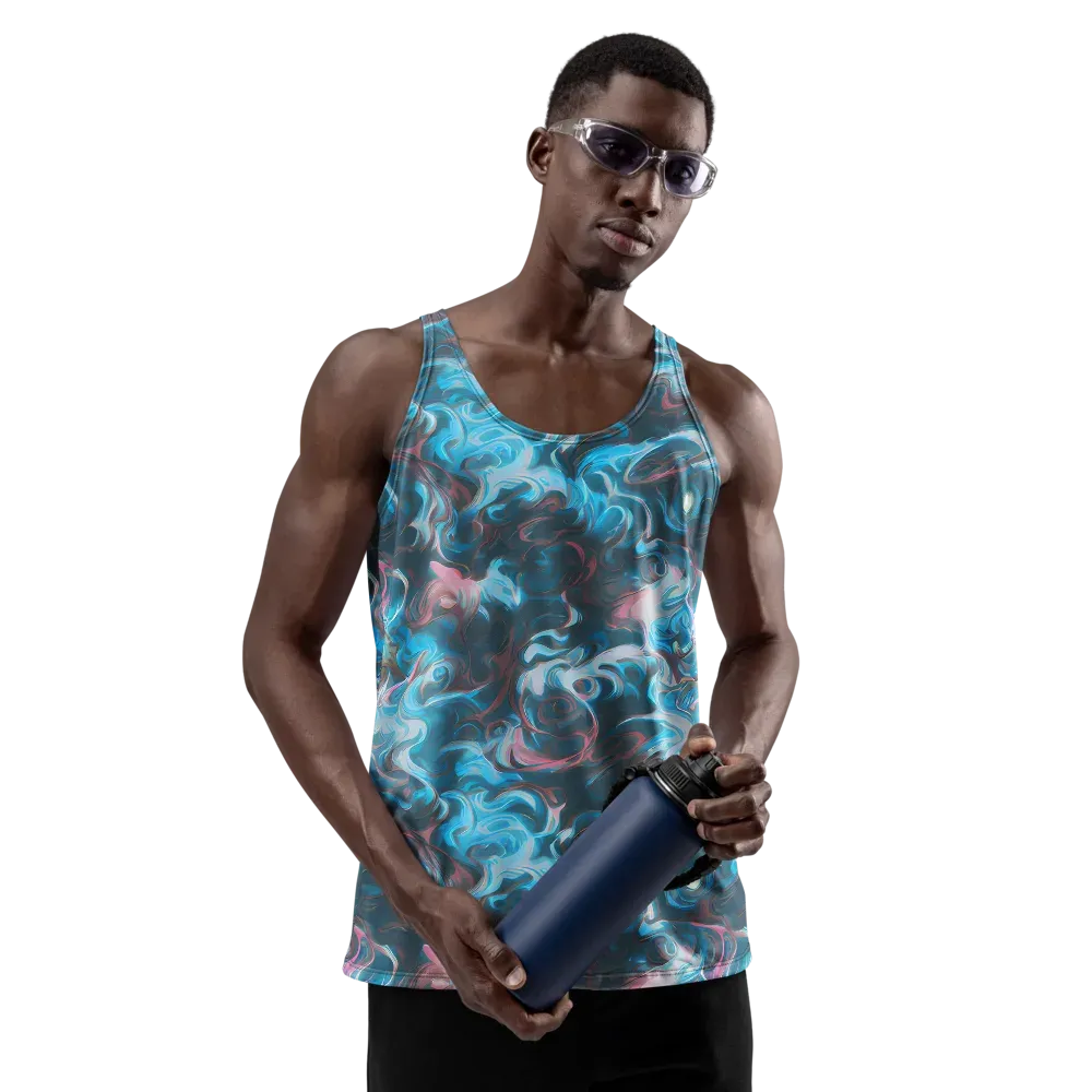 Blue Opal Storm on Men's Tank Top — Front