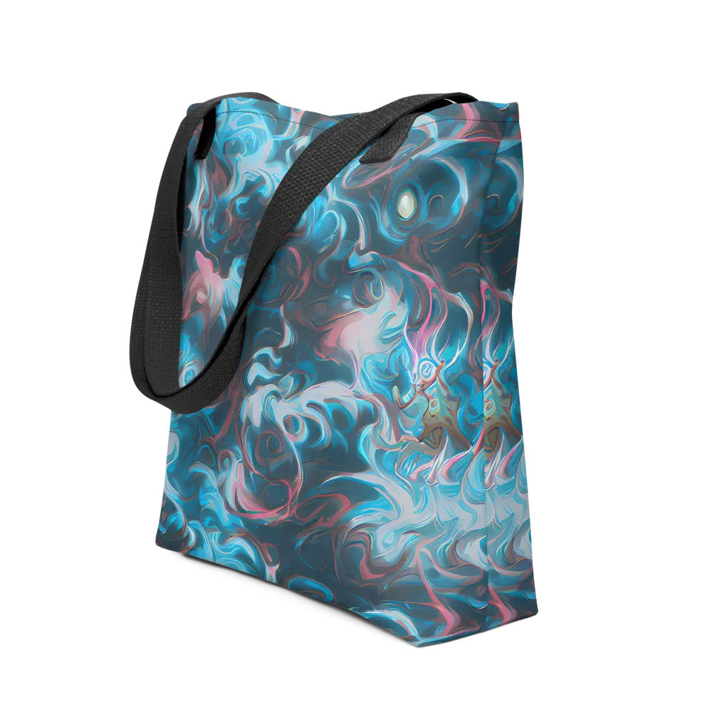 Blue Opal Storm on Tote Bag — Front