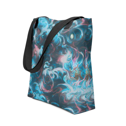 Blue Opal Storm on a Tote Bag