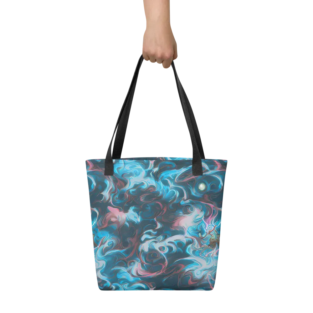 Blue Opal Storm on Tote Bag — Front