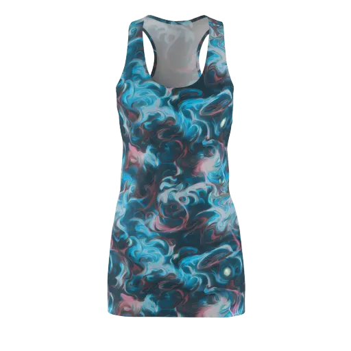 Blue Opal Storm on a Racerback Dress