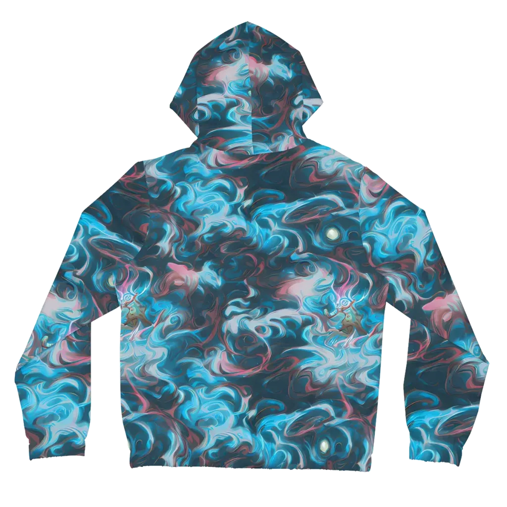 Blue Opal Storm on Women's Full-Zip Hoodie — Back