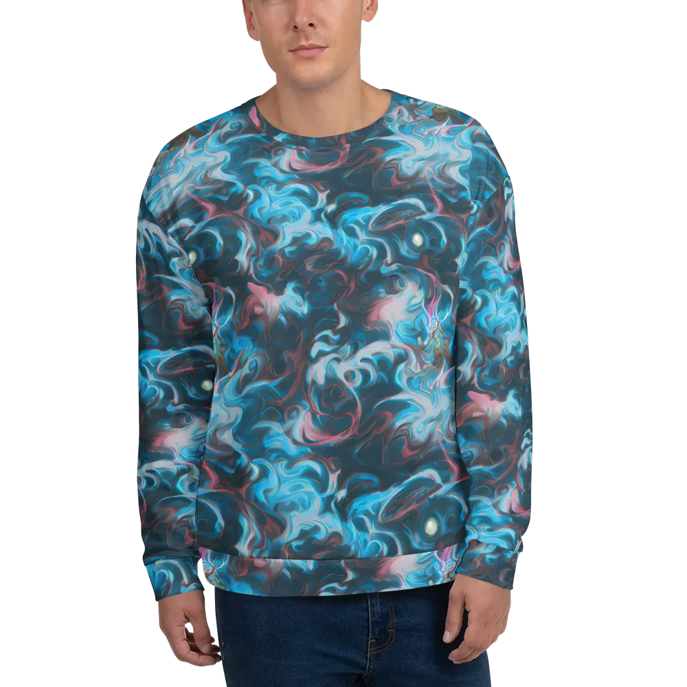 Blue Opal Storm on Sweatshirt — Front