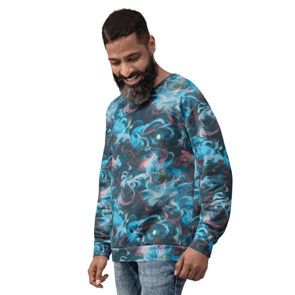 Blue Opal Storm on Sweatshirt — Left Front