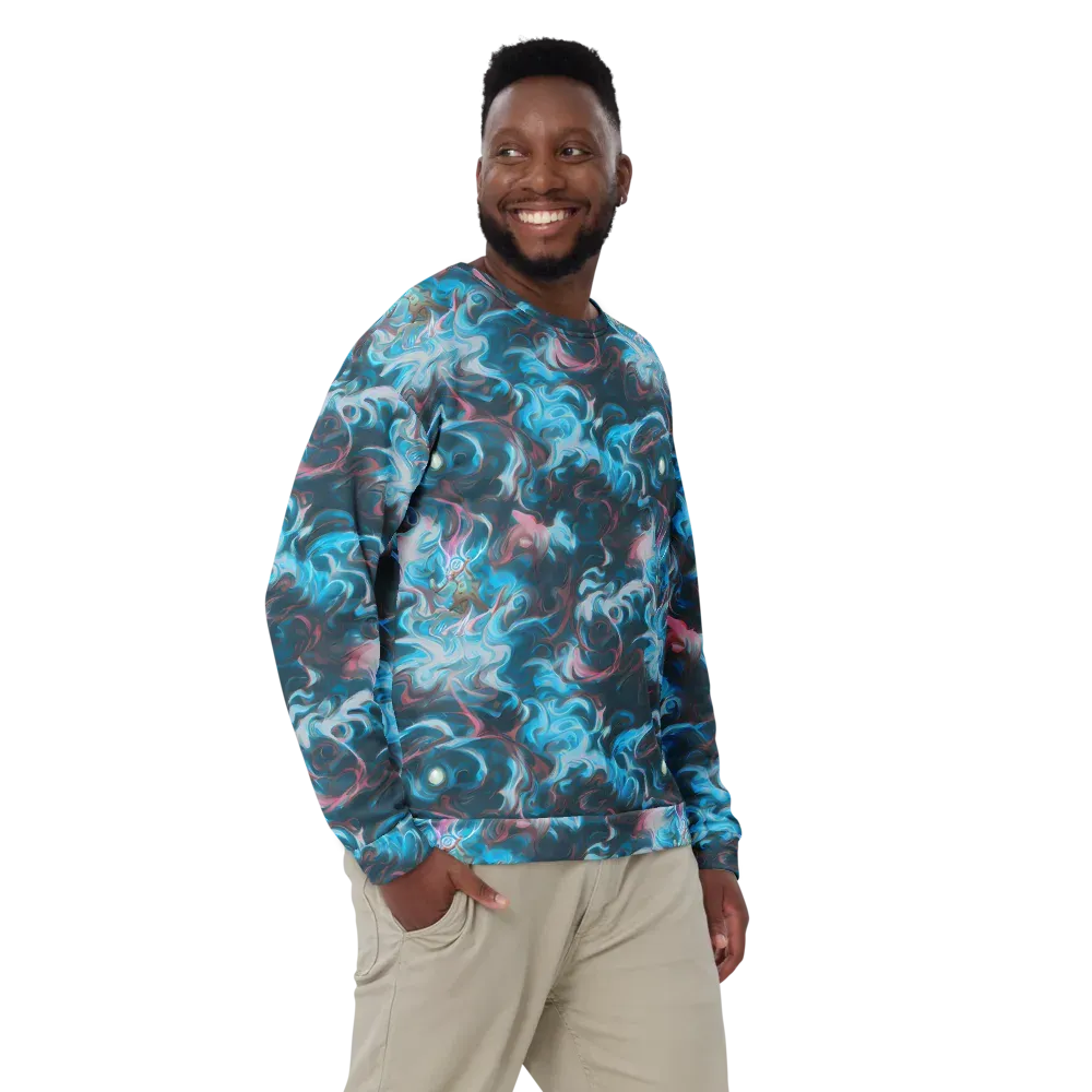 Blue Opal Storm on Sweatshirt — Front