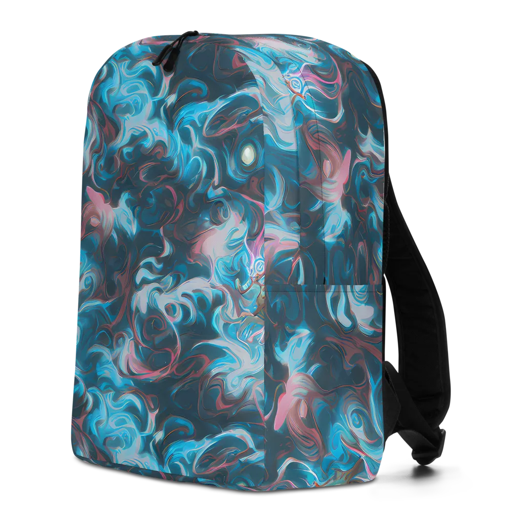 Blue Opal Storm on Minimalist Backpack — Left