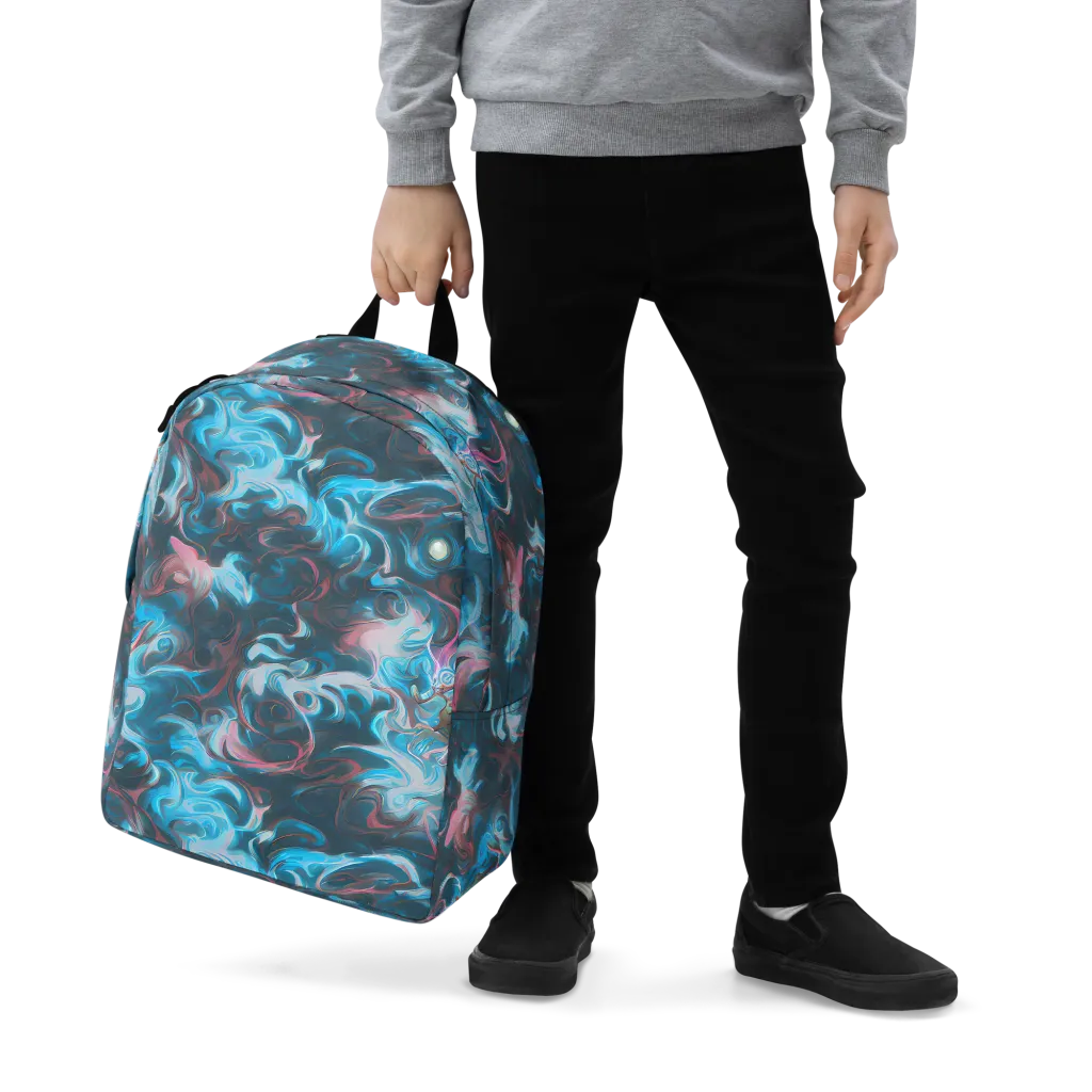 Blue Opal Storm on Minimalist Backpack — Zoomed-in