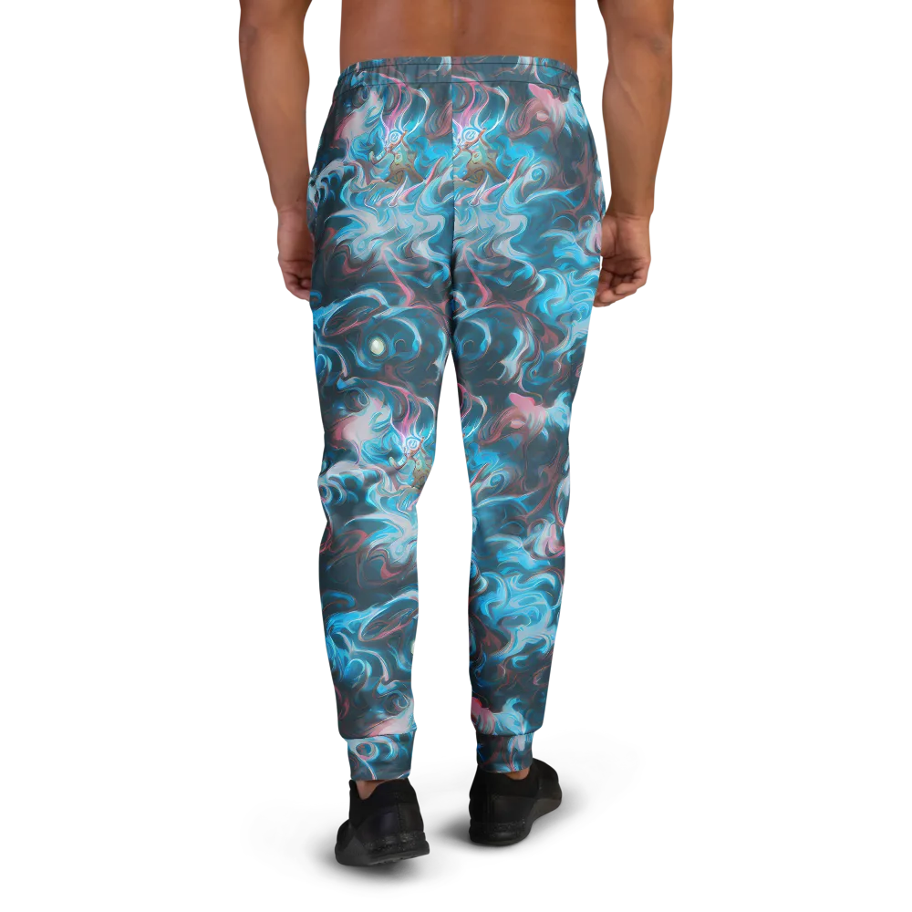 Blue Opal Storm on Men's Joggers — Back