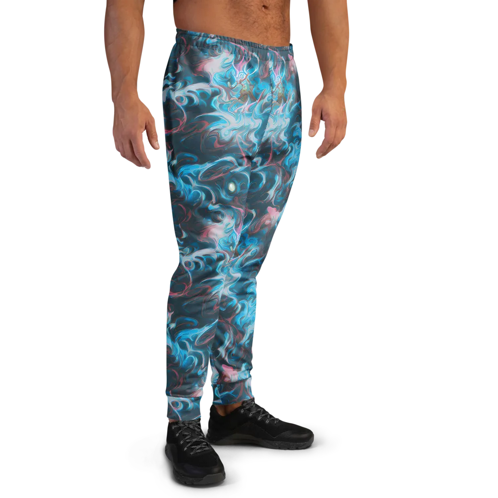 Blue Opal Storm on Men's Joggers — Right