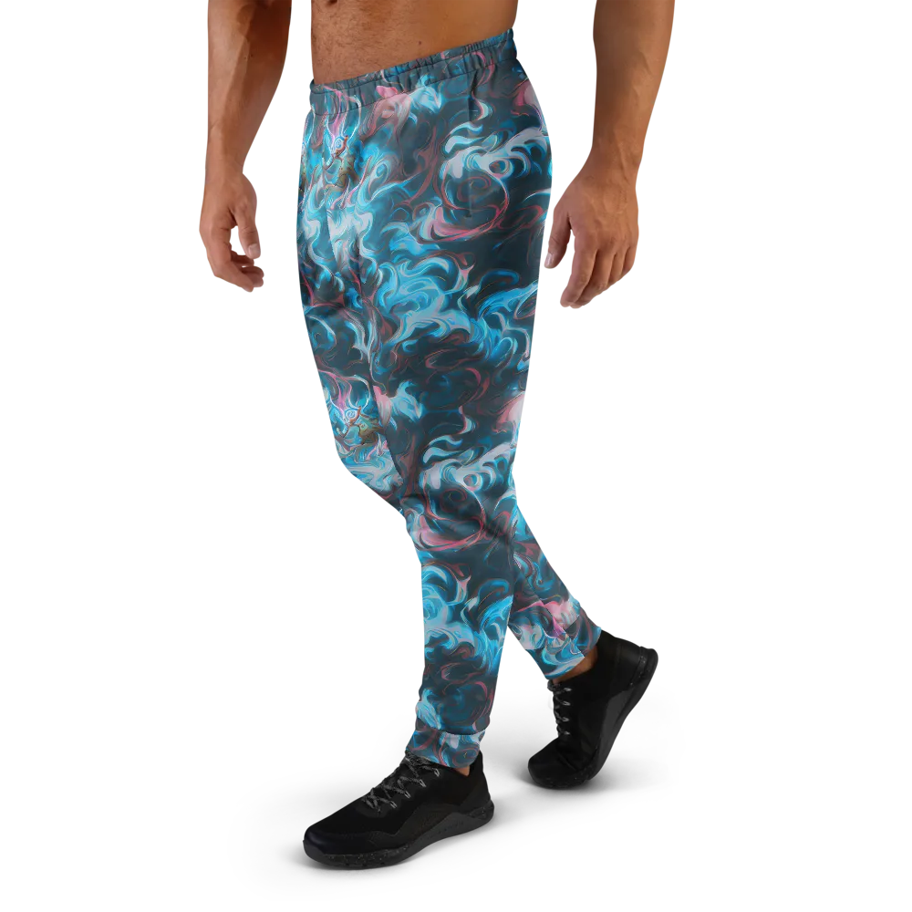 Blue Opal Storm on Men's Joggers — Left