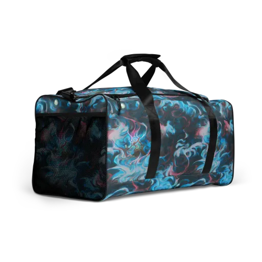 Blue Opal Storm on a Duffle Bag