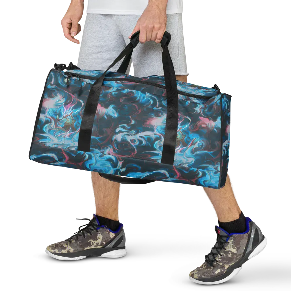 Blue Opal Storm on Duffle Bag — Front
