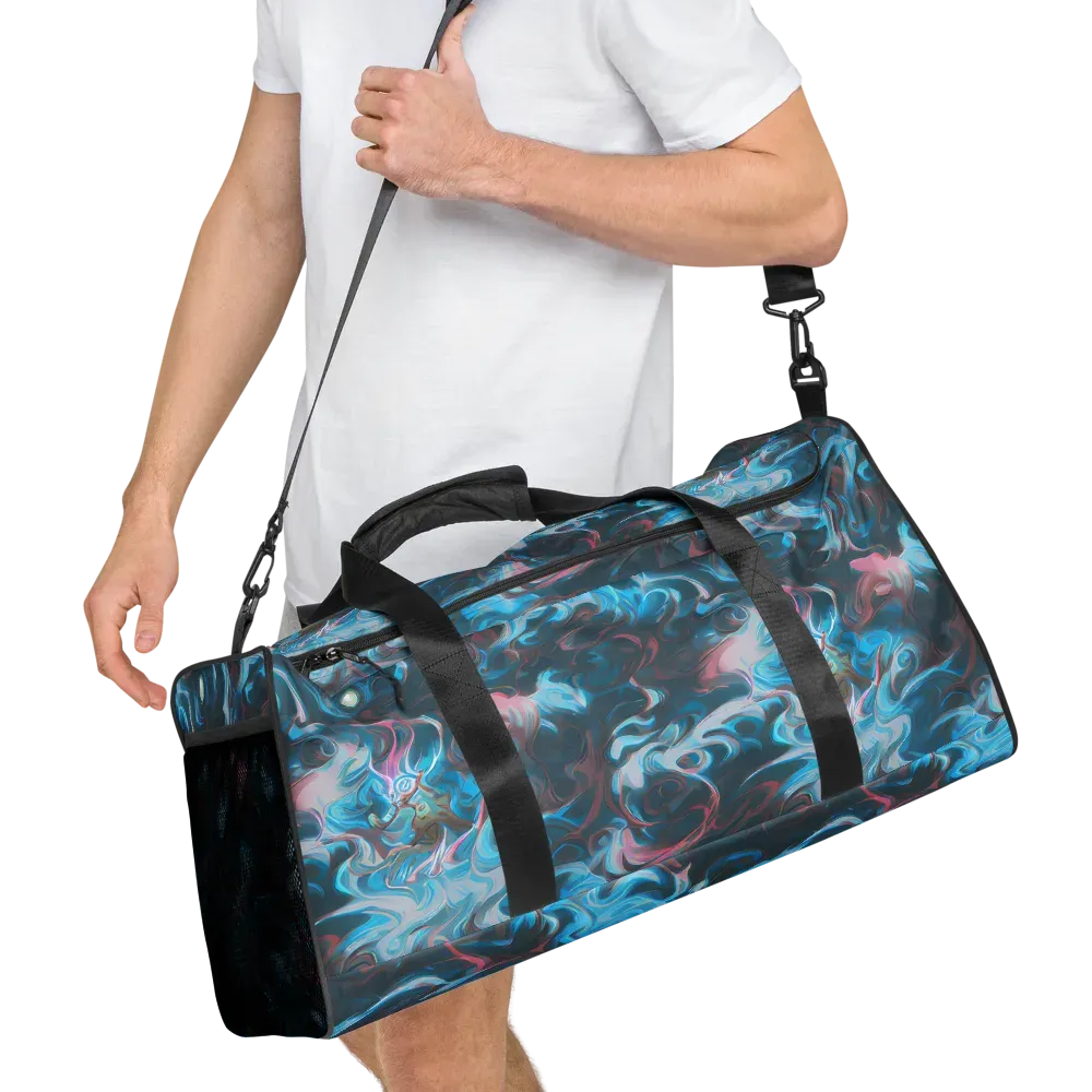 Blue Opal Storm on Duffle Bag — Right Front