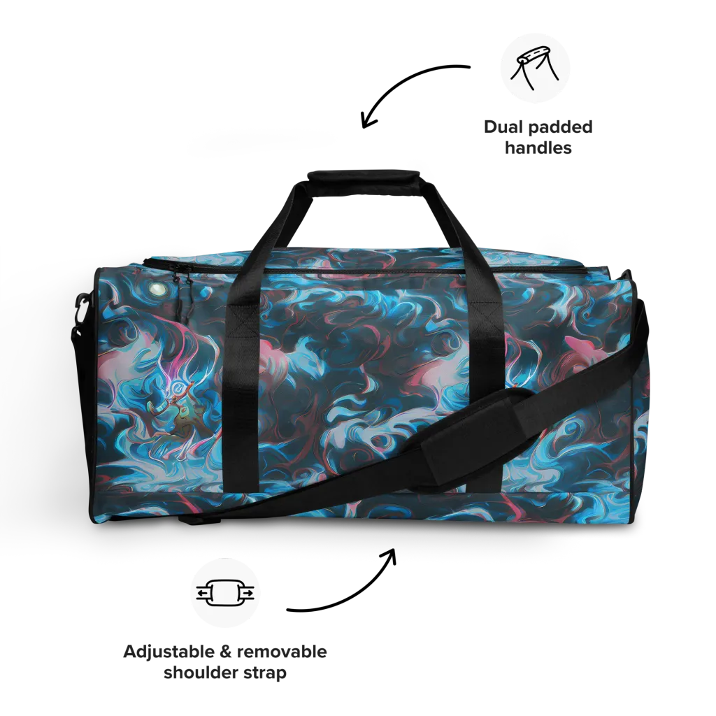 Blue Opal Storm on Duffle Bag — Front