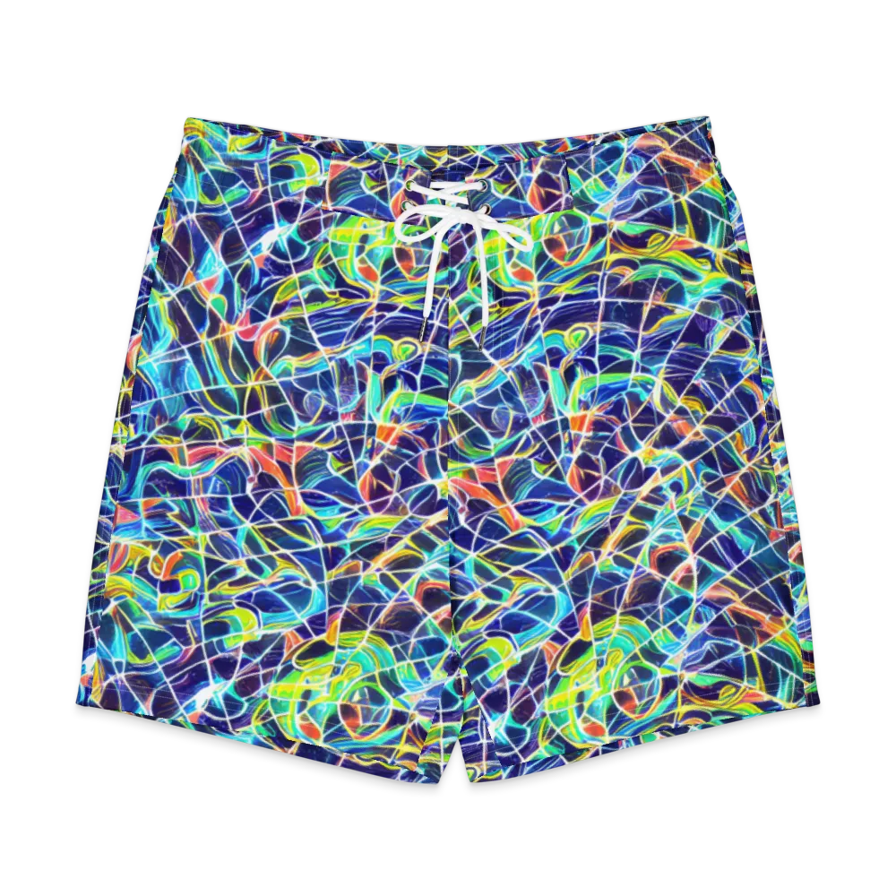Aurora Grid on Men's Board Shorts — Front