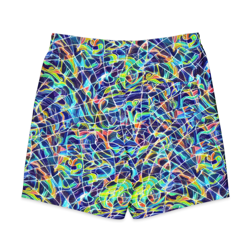 Aurora Grid on Men's Board Shorts — Back