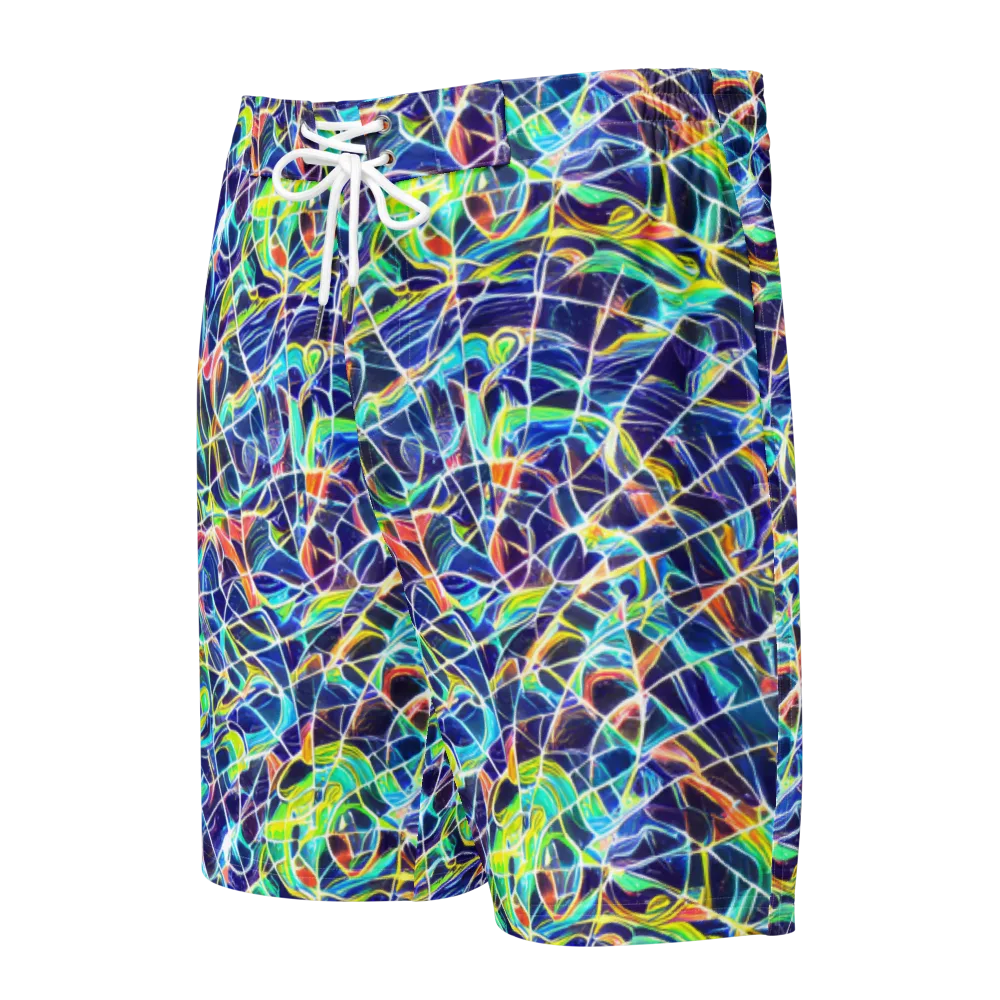 Aurora Grid on Men's Board Shorts — Front