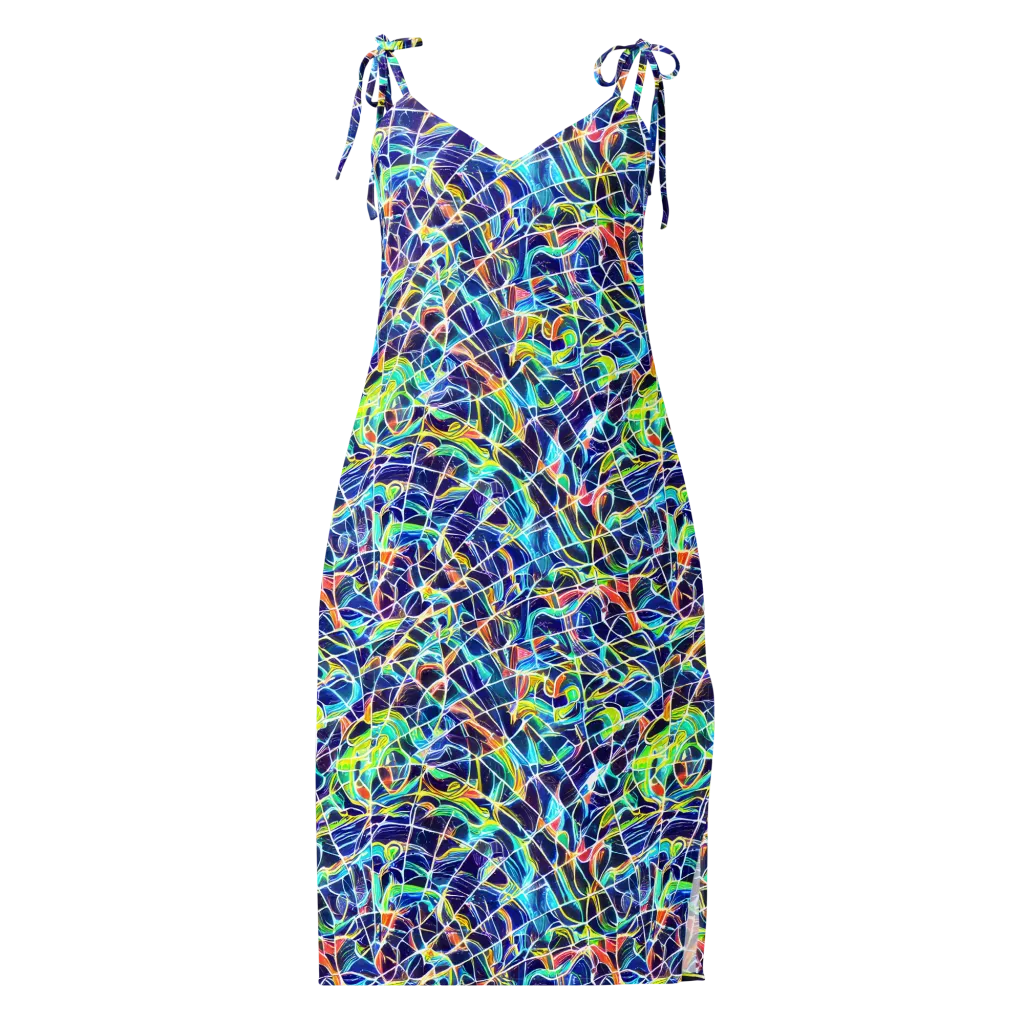 Aurora Grid on Slip Dress — Front