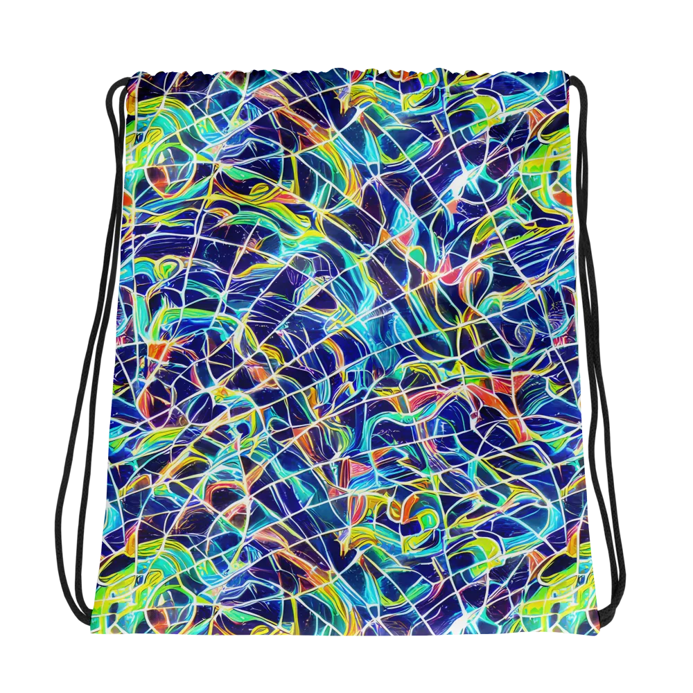 Aurora Grid on Drawstring Bag — Photo