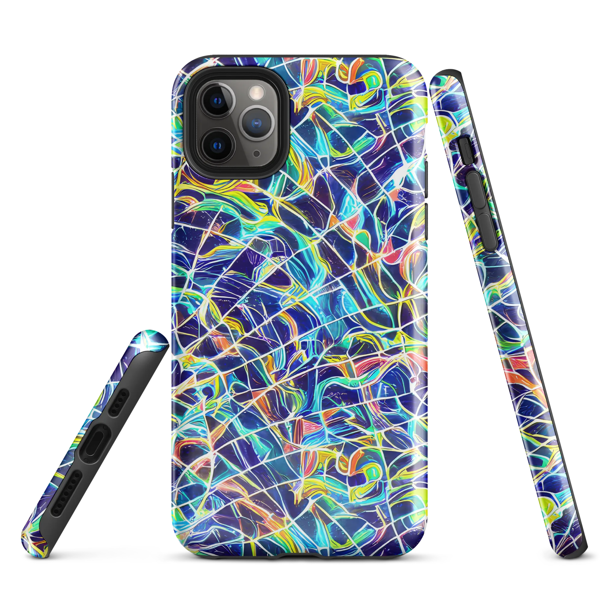 Aurora Grid on Tough Case for iPhone® — Front