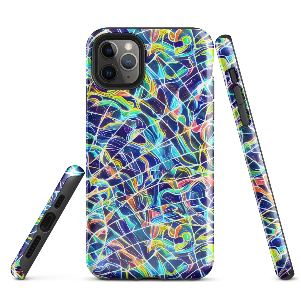 Aurora Grid on Tough Case for iPhone® — Front